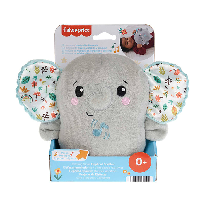 Plush Elephant Baby Toy Sound Machine With Vibrations, Calming Vibes Soother - HML65 BABY SOOTHERS &amp; MOBILES by FISHER-PRICE at Sundora