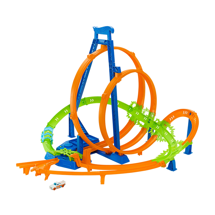 Track Set With 5 Crash Zones, Motorized Booster And 1 Car - HNL97 TRACKSETS &amp; PLAYSETS by HOT WHEELS at Sundora