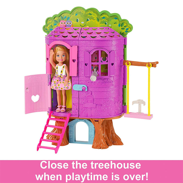 Chelsea Doll And Treehouse Playset With Pet Puppy - HPL70 DOLLS &amp; PLAYSETS by BARBIE at Sundora