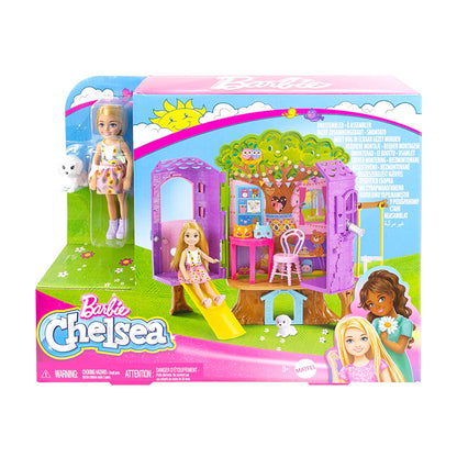 Chelsea Doll And Treehouse Playset With Pet Puppy - HPL70 DOLLS &amp; PLAYSETS by BARBIE at Sundora