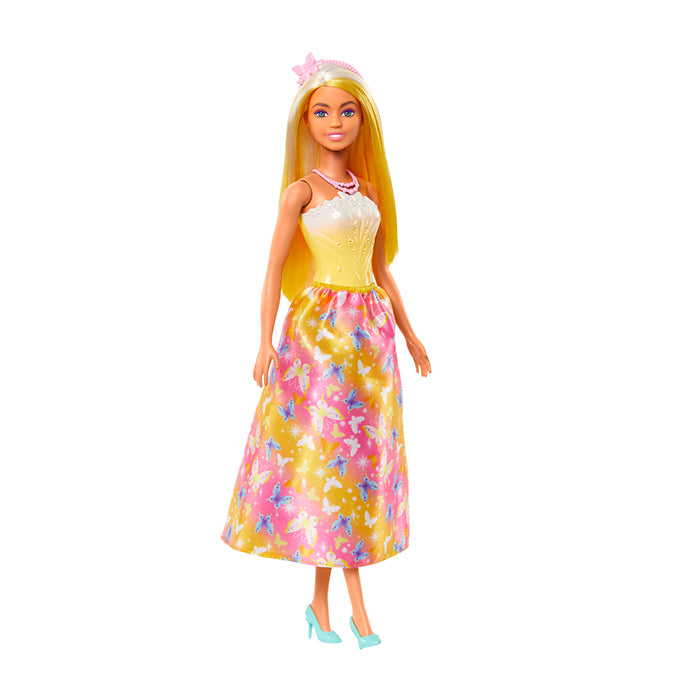 Royal Doll With Brightly Highlighted Hair, Butterfly-Print Skirt And Accessories - HRC09 DOLLS by BARBIE at Sundora