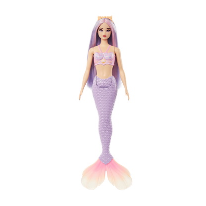 Barbie Mermaid Doll With Lilac Hair, Purple Tail And Headband Accessory- HRR02 DOLLS by BARBIE at Sundora