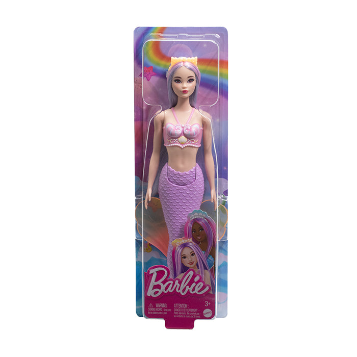 Barbie Mermaid Doll With Lilac Hair, Purple Tail And Headband Accessory- HRR02 DOLLS by BARBIE at Sundora