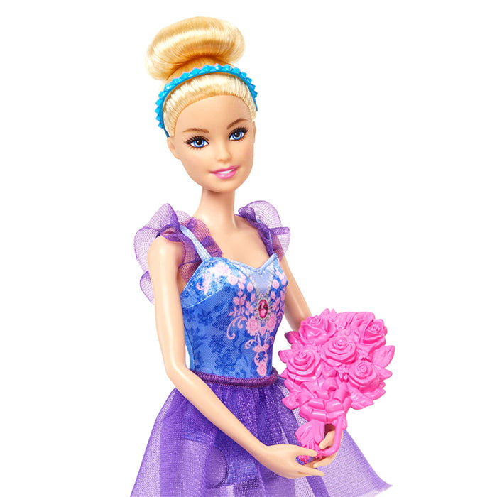 Ballet Room Set With 2 Ballerina Fashion Dolls, Extra Look &amp; Dance Accessories - HXC37 DOLLS by BARBIE at Sundora