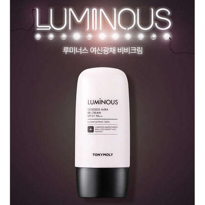 LUMINOUS GODDESS AURA BB CREAM 01 BRIGHT BEIGE FACE CREAM by TONYMOLY at Sundora