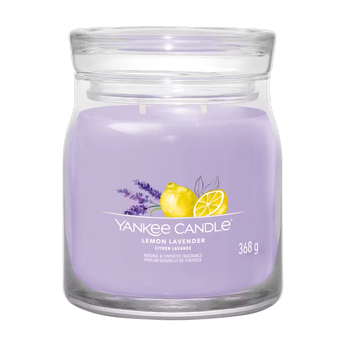 LEMON LAVENDER SIGNATURE JAR CANDLE by YANKEE CANDLE at Sundora