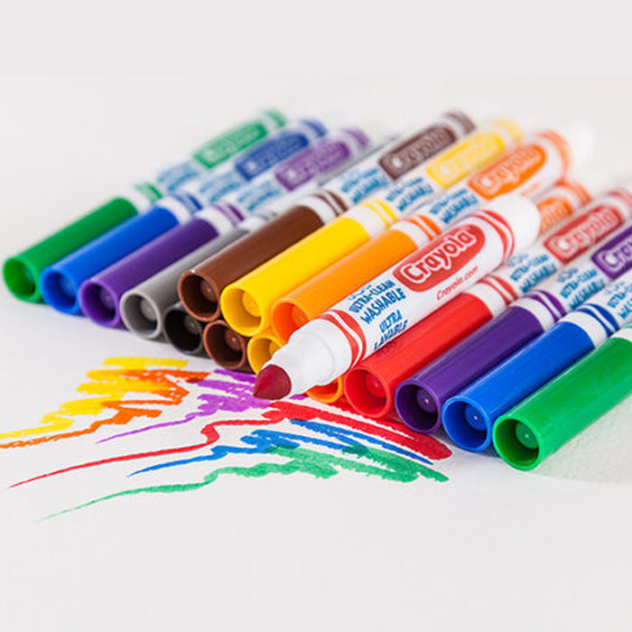 40 COUNT ULTRA-CLEAN WASHABLE MARKERS, BROAD LINE MARKERS by CRAYOLA at Sundora
