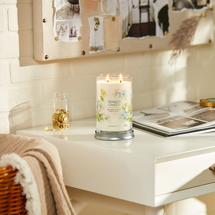 MIDNIGHT JASMINE SIGNATURE TUMBLER CANDLE by YANKEE CANDLE at Sundora