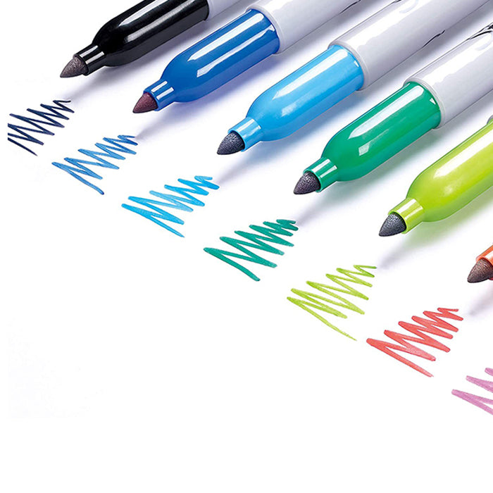 SHARPIE FINE PERMANENT MARKERS ASSORTED - 8 PACK STATIONERY by SHARPIE at Sundora