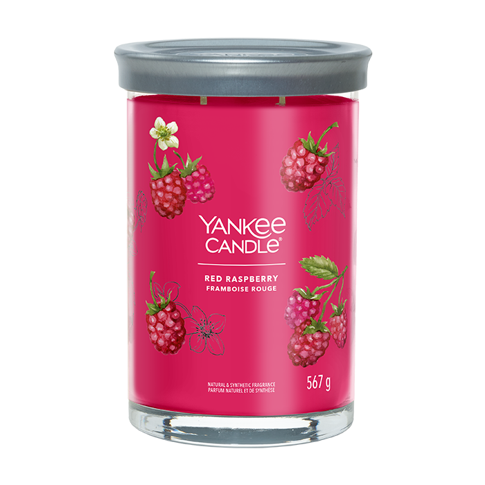 RED RASPBERRY SIGNATURE TUMBLER CANDLE by YANKEE CANDLE at Sundora