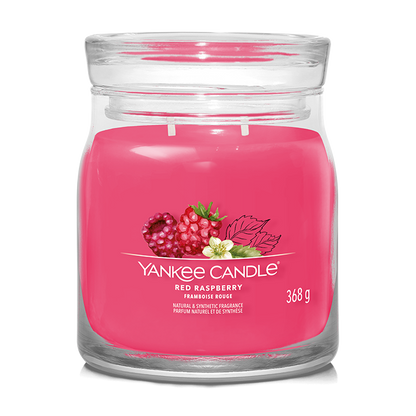 RED RASPBERRY SIGNATURE JAR CANDLE by YANKEE CANDLE at Sundora