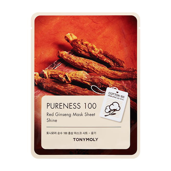 PURENESS 100 RED GINSENG MASK SHEET2 SHEET MASK by TONYMOLY at Sundora