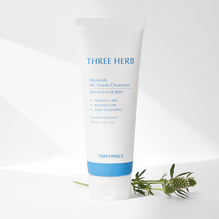 THREE-HERB BLEMISH AC FOAM CLEANSER CLEANSER by TONYMOLY at Sundora