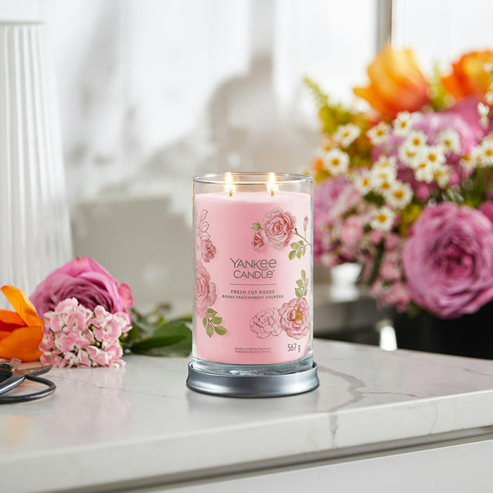 FRESH CUT ROSES SIGNATURE TUMBLER CANDLE CANDLE by YANKEE CANDLE at Sundora