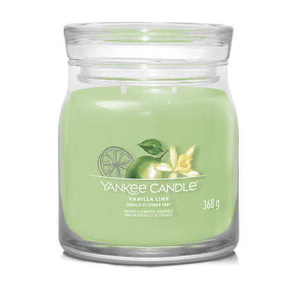 VANILLA LIME SIGNATURE JAR CANDLE by YANKEE CANDLE at Sundora