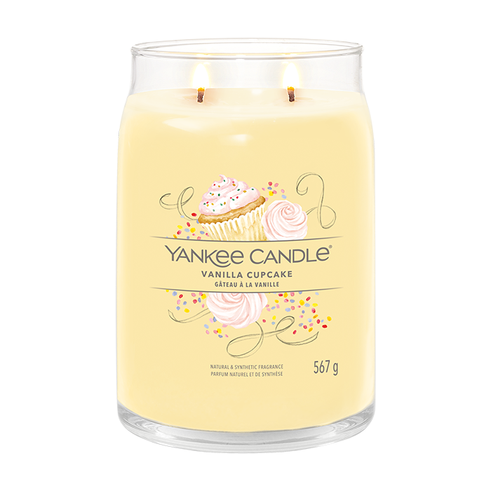 VANILLA CUPCAKE SIGNATURE JAR CANDLE by YANKEE CANDLE at Sundora
