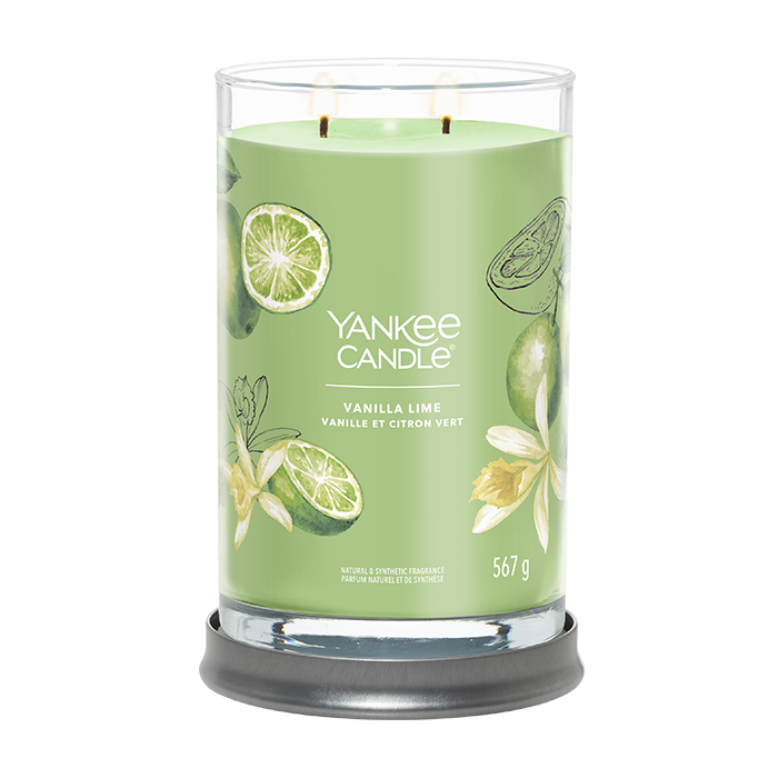 VANILLA LIME SIGNATURE TUMBLER LARGE CANDLE by YANKEE CANDLE at Sundora