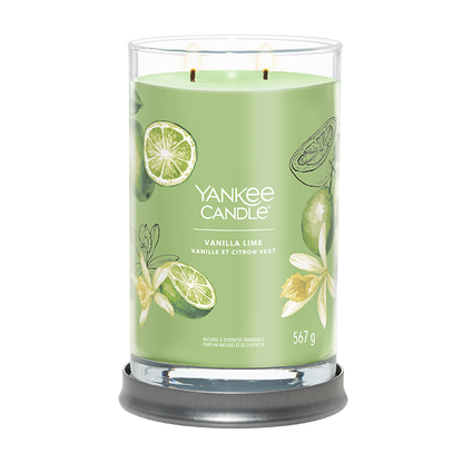 VANILLA LIME SIGNATURE TUMBLER LARGE CANDLE by YANKEE CANDLE at Sundora