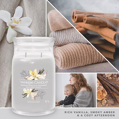 Smoked Vanilla &amp; Cashmere Signature Large Jar Candle