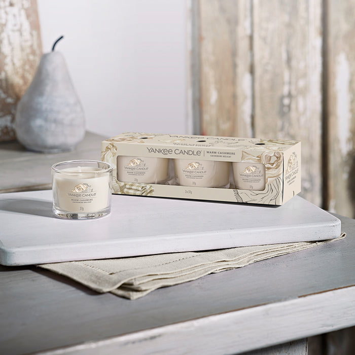 WARM CASHMERE FILLED VOTIVE CANDLE by YANKEE CANDLE at Sundora