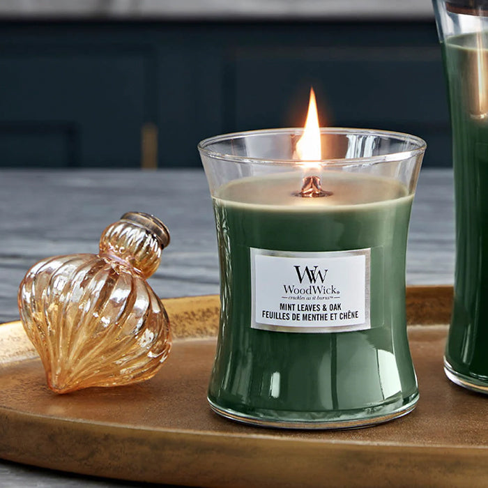 MINT LEAVES &amp; OAK CANDLE CANDLE by WOODWICK at Sundora