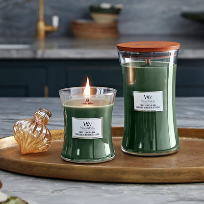MINT LEAVES &amp; OAK CANDLE CANDLE by WOODWICK at Sundora