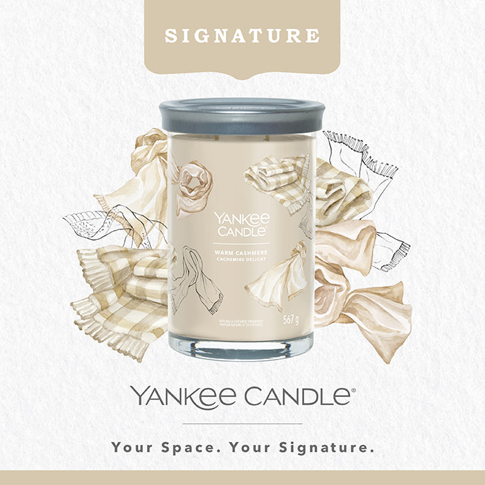 WARM CASHMERE SIGNATURE LARGE TUMBLER CANDLE CANDLE by YANKEE CANDLE at Sundora