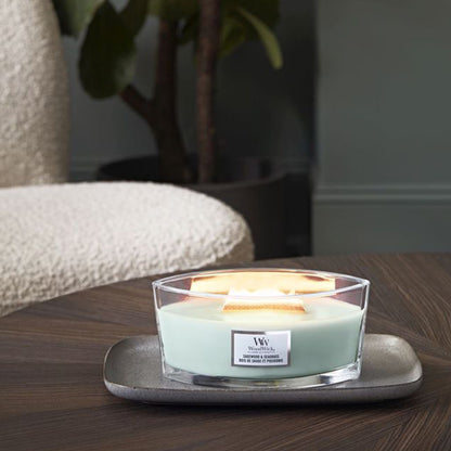 SAGEWOOD &amp; SEAGRASS CANDLE CANDLE by WOODWICK at Sundora