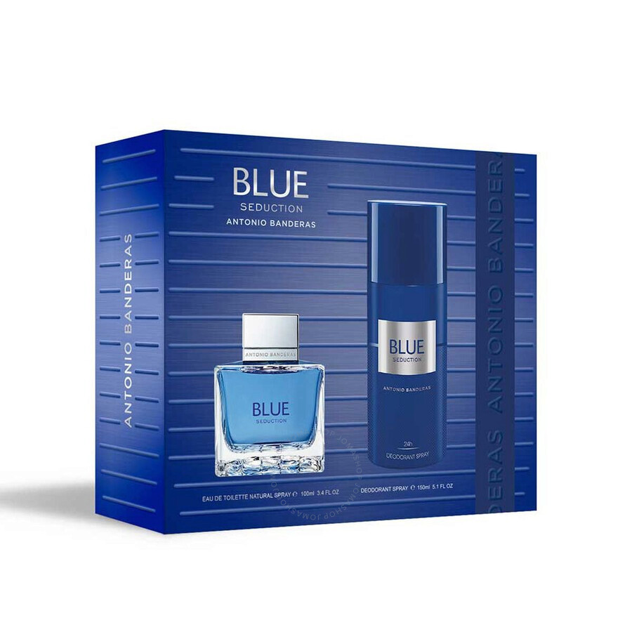 BLUE SEDUCTION EDT 100ML + DEO 150ML GIFT SET by BANDERAS at Sundora