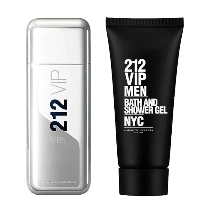 212 VIP EAU DE TOILETTE 100ML FOR MEN AND SHOWER GEL GIFT SET by CAROLINA HERRERA at Sundora