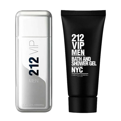 212 VIP EAU DE TOILETTE 100ML FOR MEN AND SHOWER GEL GIFT SET by CAROLINA HERRERA at Sundora