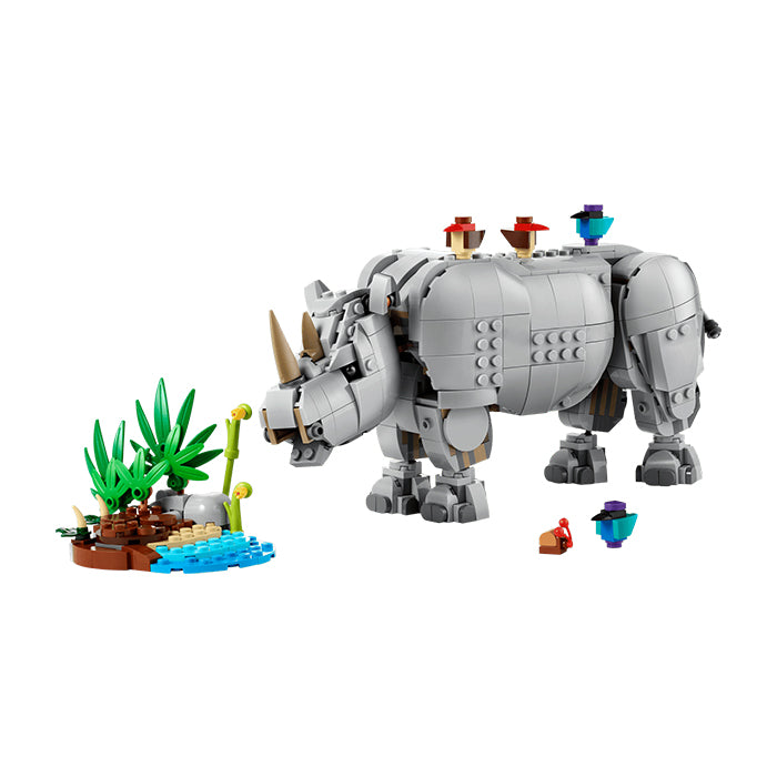 31171 Wild Animals: Majestic Rhino with Birds