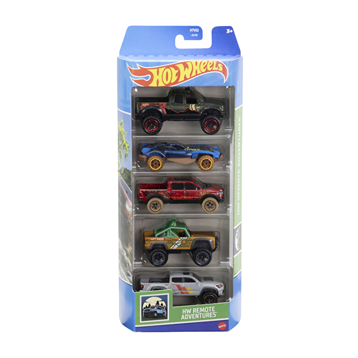 Hw Remote Adventures Die Cast Cars Pack of 5 Vehicles