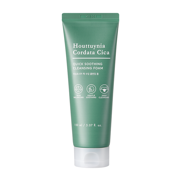HOUTTUYNIA CORDATA CICA QUICK SOOTHING CLEANSING FOAM CLEANSER by TONYMOLY at Sundora