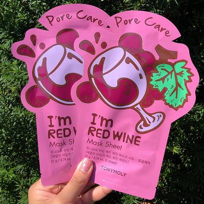 I AM RED WINE MASK SHEET – PORE CARE FACE MASK by TONYMOLY at Sundora