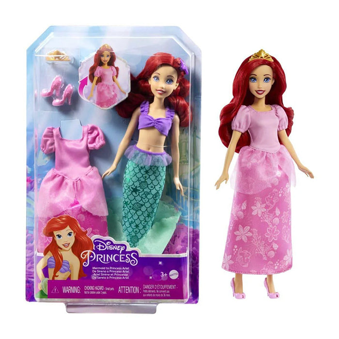 Ariel 2-in-1 Mermaid to Princess Doll with 2 Fashions and Accessories Inspired by The Little Mermaid PRINCESS DOLLS by DISNEY PRINCESS at Sundora