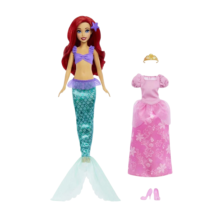 Ariel 2-in-1 Mermaid to Princess Doll with 2 Fashions and Accessories Inspired by The Little Mermaid PRINCESS DOLLS by DISNEY PRINCESS at Sundora
