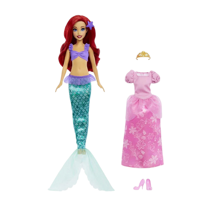 Ariel 2-in-1 Mermaid to Princess Doll with 2 Fashions and Accessories Inspired by The Little Mermaid PRINCESS DOLLS by DISNEY PRINCESS at Sundora