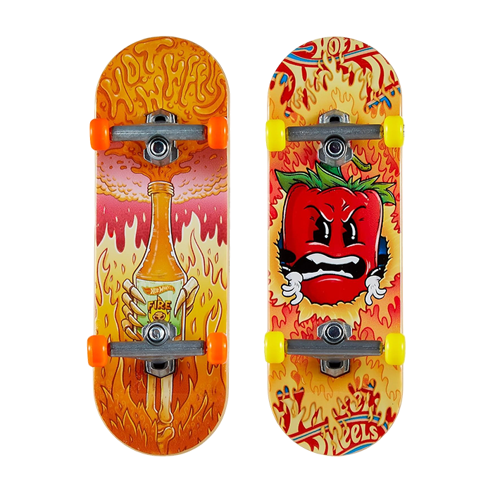 Skate Gum Container– Fire and Spice FINGERBOARD TOY SET by HOT WHEELS at Sundora