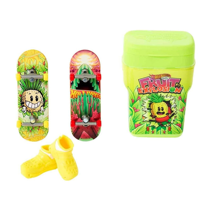 Skate Gum Container - Fruit Explosion FINGERBOARD TOY SET by HOT WHEELS at Sundora
