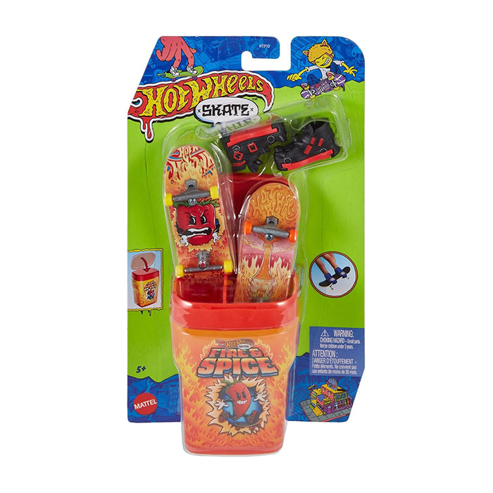 Skate Gum Container– Fire and Spice FINGERBOARD TOY SET by HOT WHEELS at Sundora