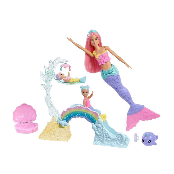 Dreamtopia Mermaid Doll with Babies and Accessories DOLLS &amp; PLAYSETS by BARBIE at Sundora