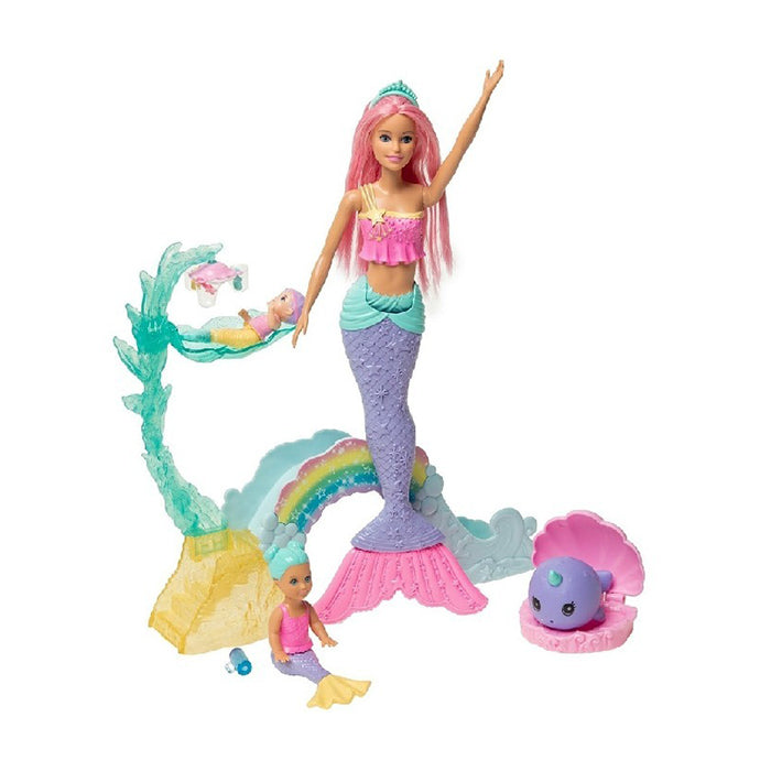 Dreamtopia Mermaid Doll with Babies and Accessories DOLLS &amp; PLAYSETS by BARBIE at Sundora