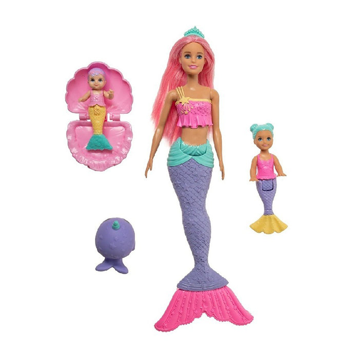 Dreamtopia Mermaid Doll with Babies and Accessories DOLLS &amp; PLAYSETS by BARBIE at Sundora
