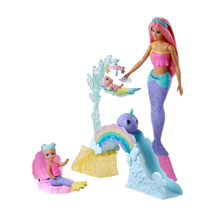 Dreamtopia Mermaid Doll with Babies and Accessories DOLLS &amp; PLAYSETS by BARBIE at Sundora