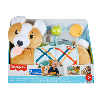 Baby Tummy Time Toys, 3-In-1 Plush Puppy Wedge with BPA-Free Teether Rattle EDUCATIONAL TOYS by FISHER-PRICE at Sundora