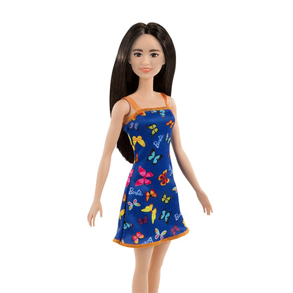 Barbie with Colorful Butterfly and Barbie Print Blue Dress &amp; Strappy Heels DOLLS by BARBIE at Sundora