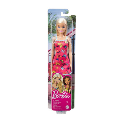 Barbie with Colorful Butterfly And Barbie Print Prink Dress &amp; Strappy Heels DOLLS by BARBIE at Sundora
