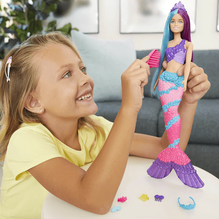 Dreamtopia Mermaid Doll with Extra-Long Two-Tone Fantasy Hair DOLLS &amp; PLAYSETS by BARBIE at Sundora