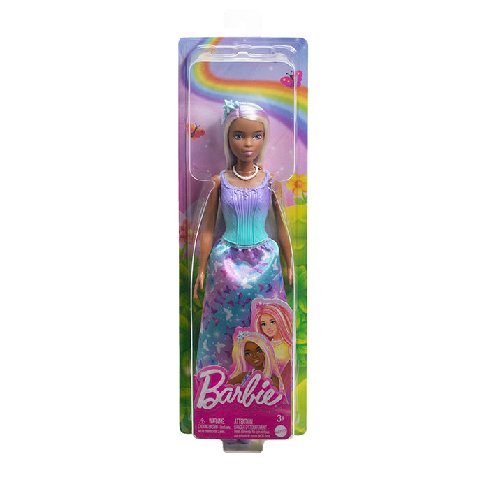 Royal Doll with Purple-Highlighted Fantasy Hair and Colorful Accessories and Butterfly-Print Skirt DOLLS by BARBIE at Sundora